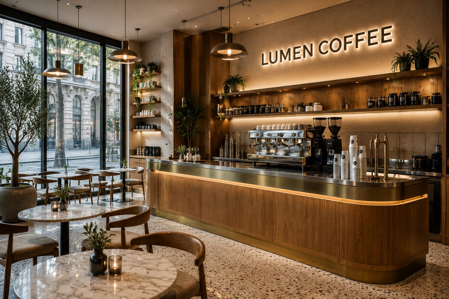 Standchi café design concept visual